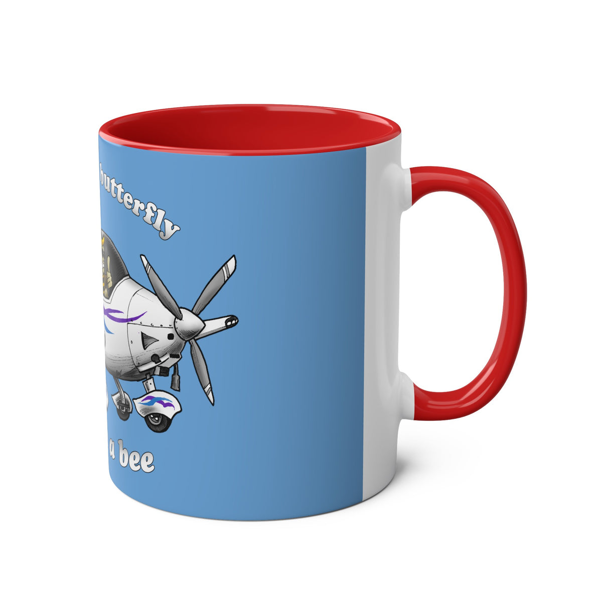 Sting Aircraft Two-Tone Coffee Mugs, 11oz - Funky Aviation
