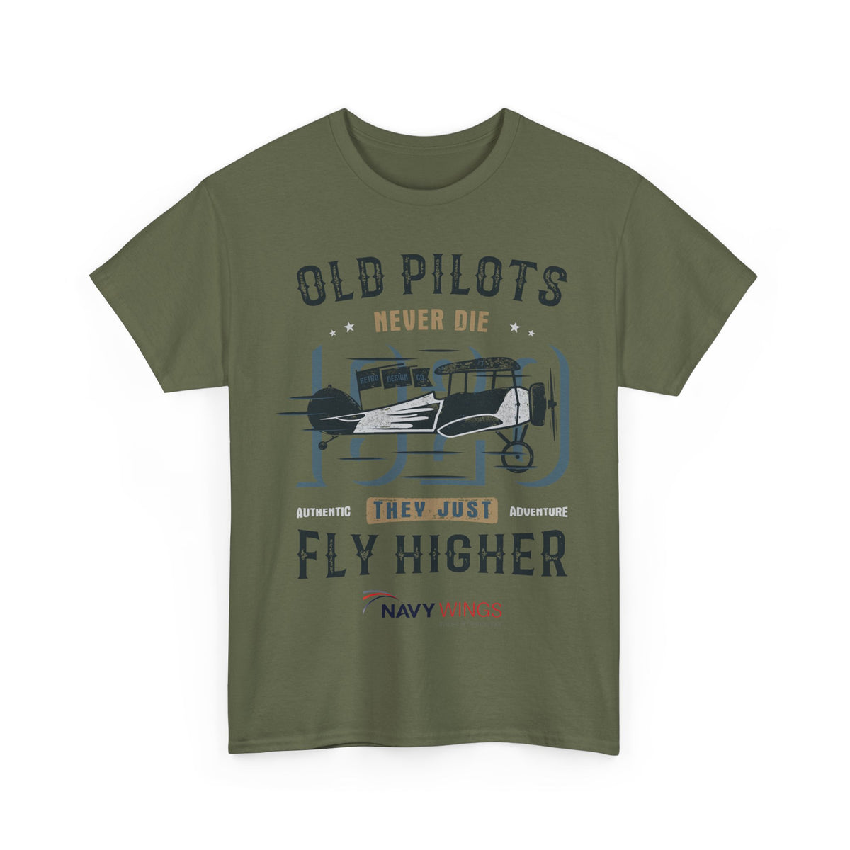Aviation Pilot Tee - Old Pilots never Die they just Fly Higher