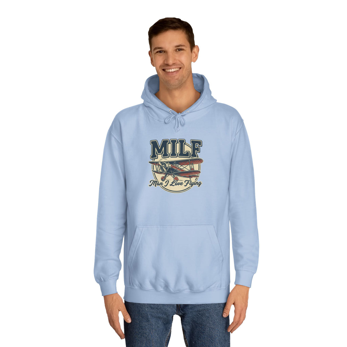 MILF Retro Flag Hoodie – Vintage Americana College Style