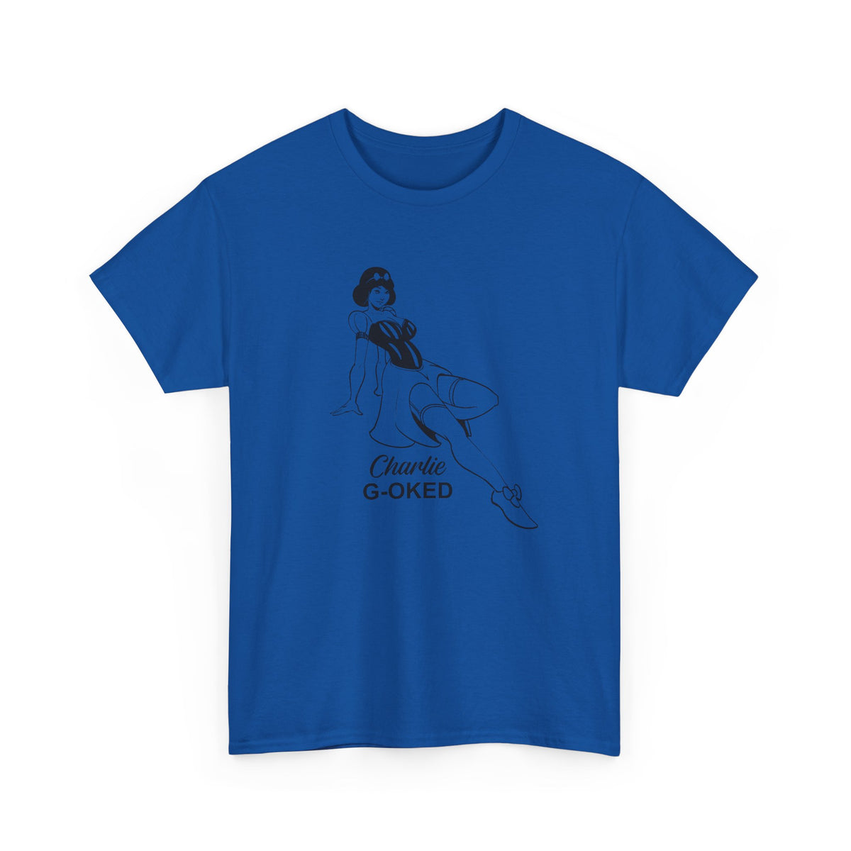 Cotton Tee - The Nose Art Cessna G-OKED Aircraft Cartoon Design