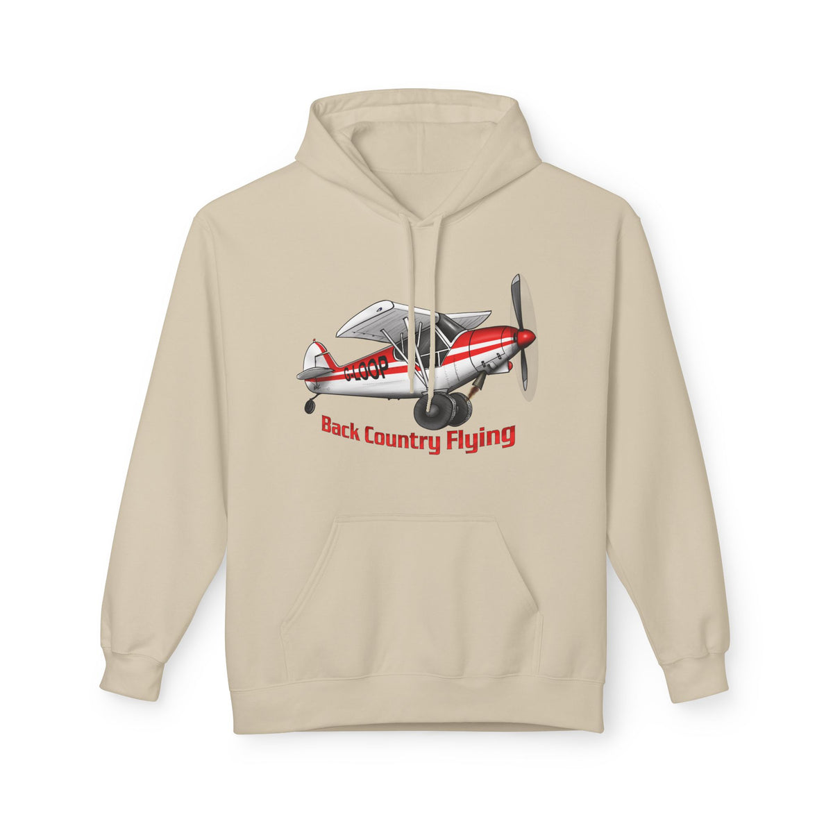 Fleece Hoodie - Alaskan Bush Pilot Super Cub Design