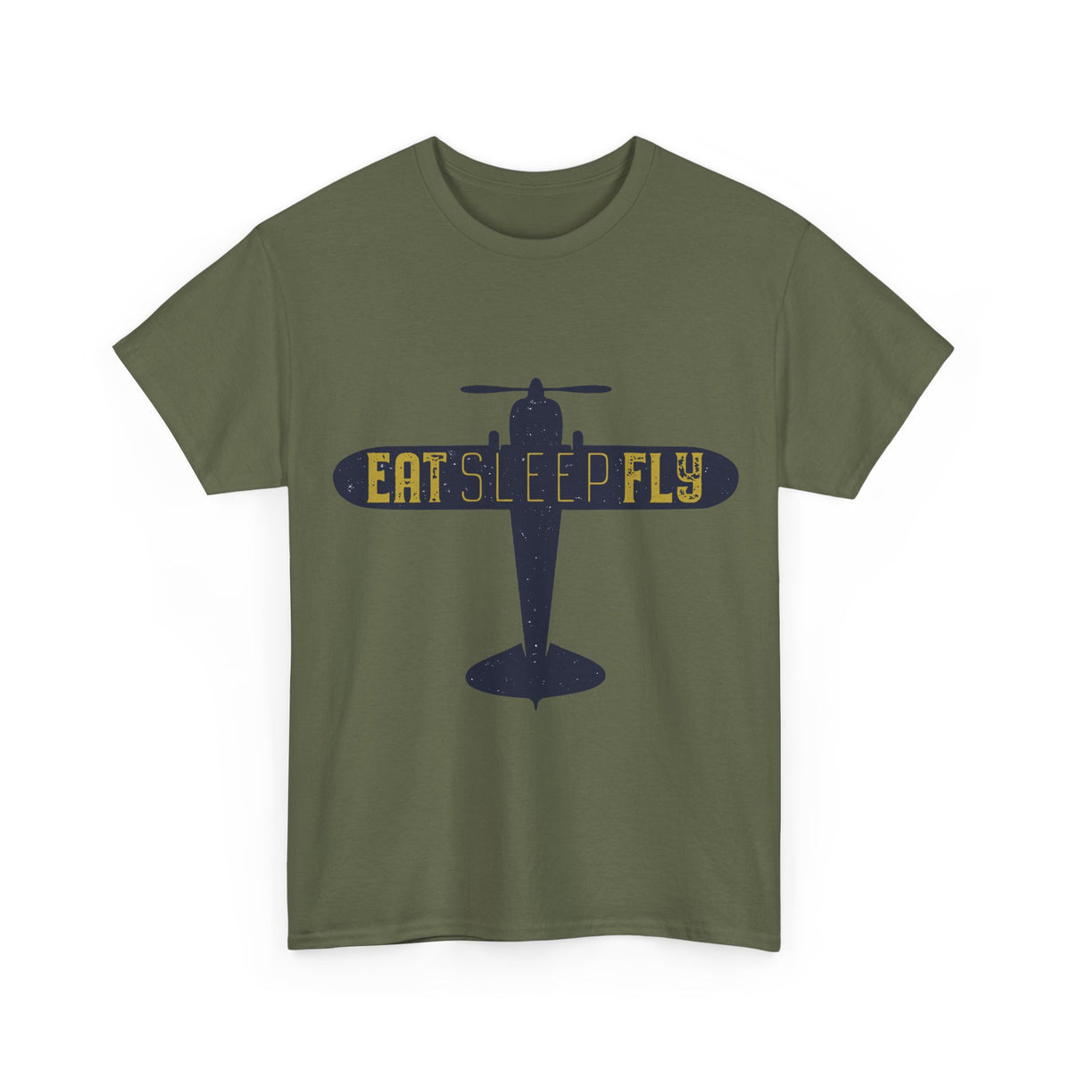 Eat Sleep Fly T-Shirt — Vintage Airplane Pilot Tee