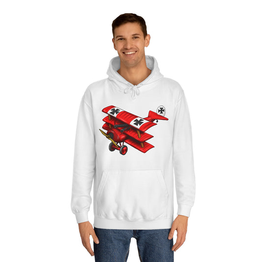 Red Baron Aircraft Design Unisex College Hoodie