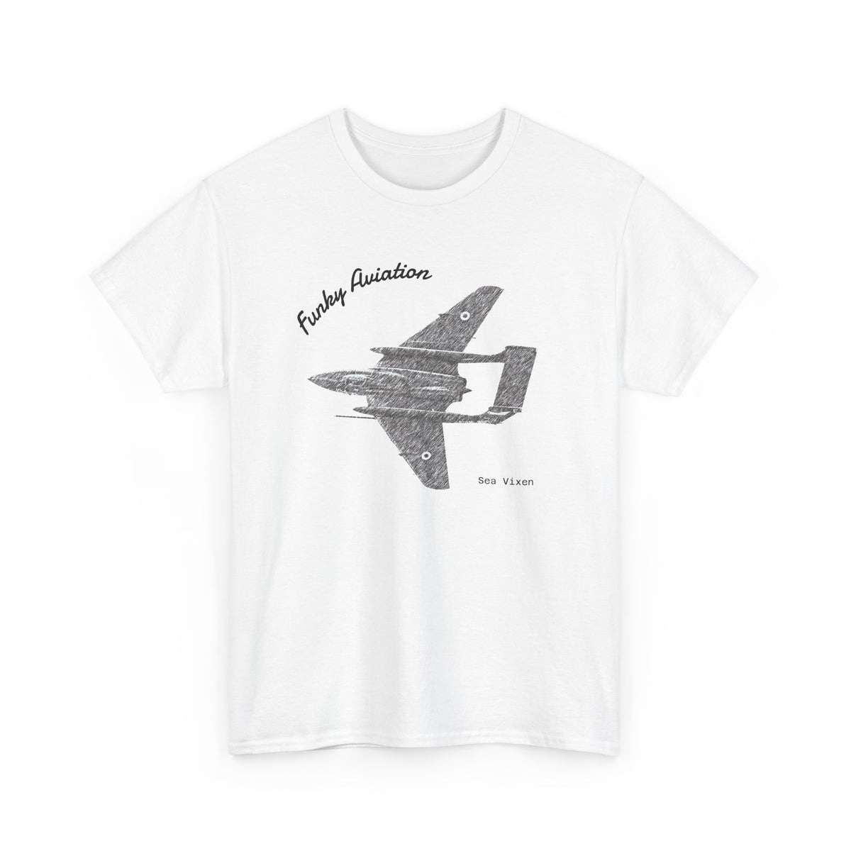 Funky Aviation Sea Vixen Vintage Aircraft T-Shirt