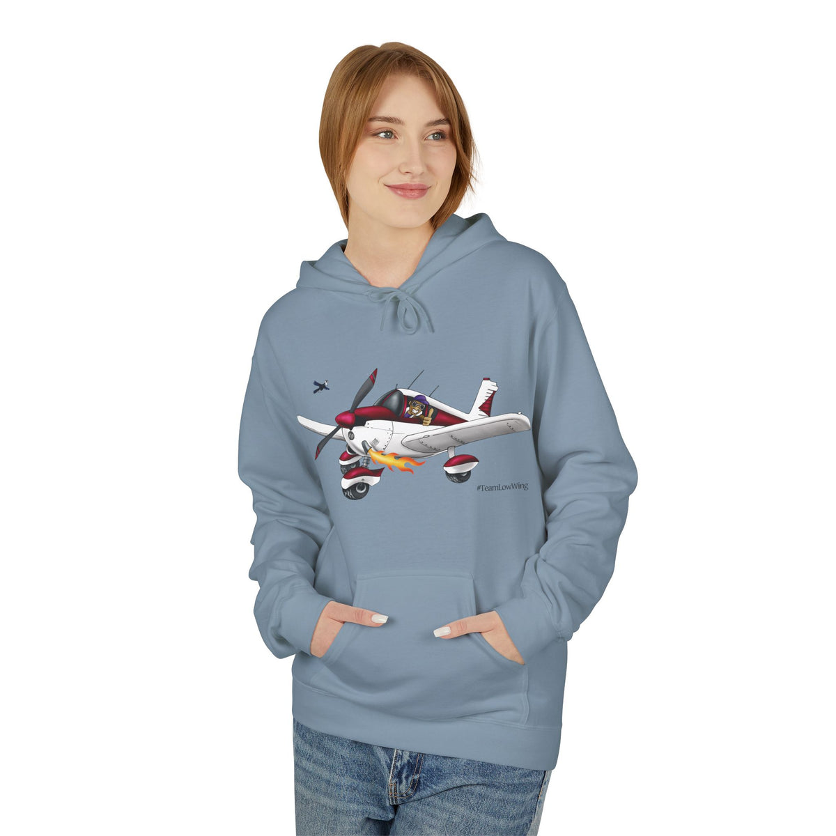 Flying Crazy Aviation Hoodie — 'Flying Crazy' Pilot/Plane Lover Fleece
