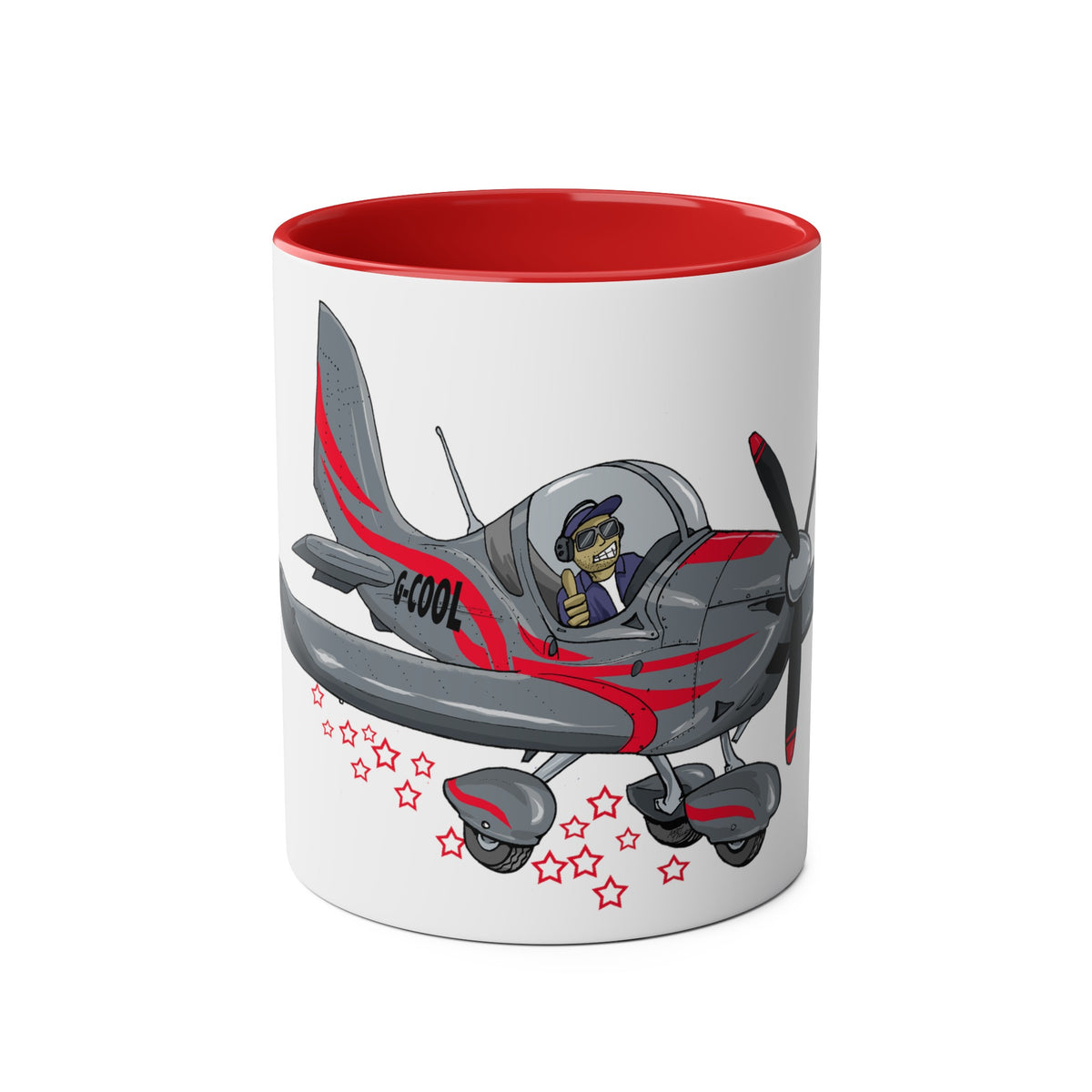 Eurostar EV07 Captain Cool Two-Tone Coffee Mugs, 11oz - Funky Aviation