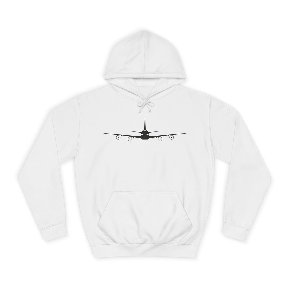 7478 Airplane Silhouette Hoodie — Minimal Pilot & Aviation Crew Pullover