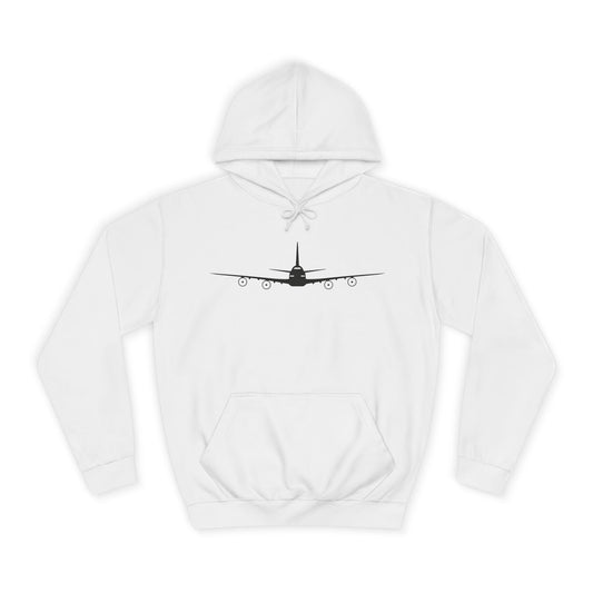 7478 Airplane Silhouette Hoodie — Minimal Pilot & Aviation Crew Pullover