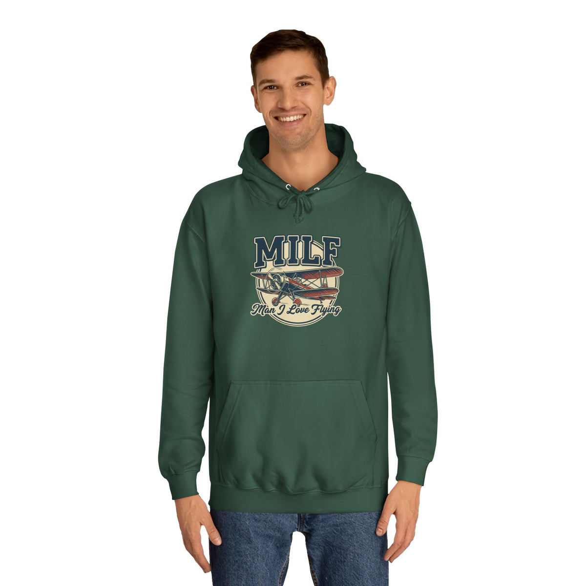MILF Retro Flag Hoodie – Vintage Americana College Style