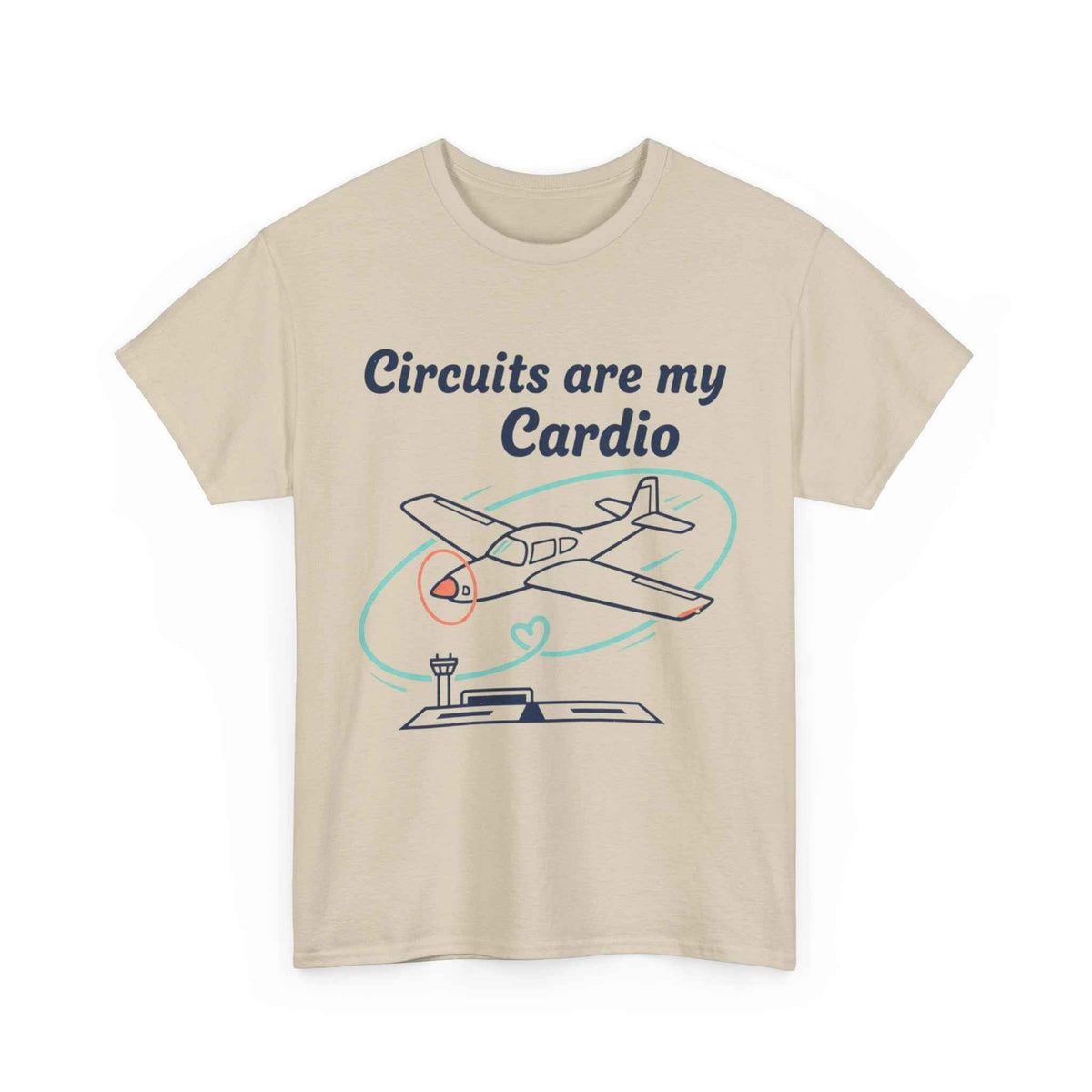 Circuits Are My Cardio Flight Training T-Shirt — Pilot Airplane Tee