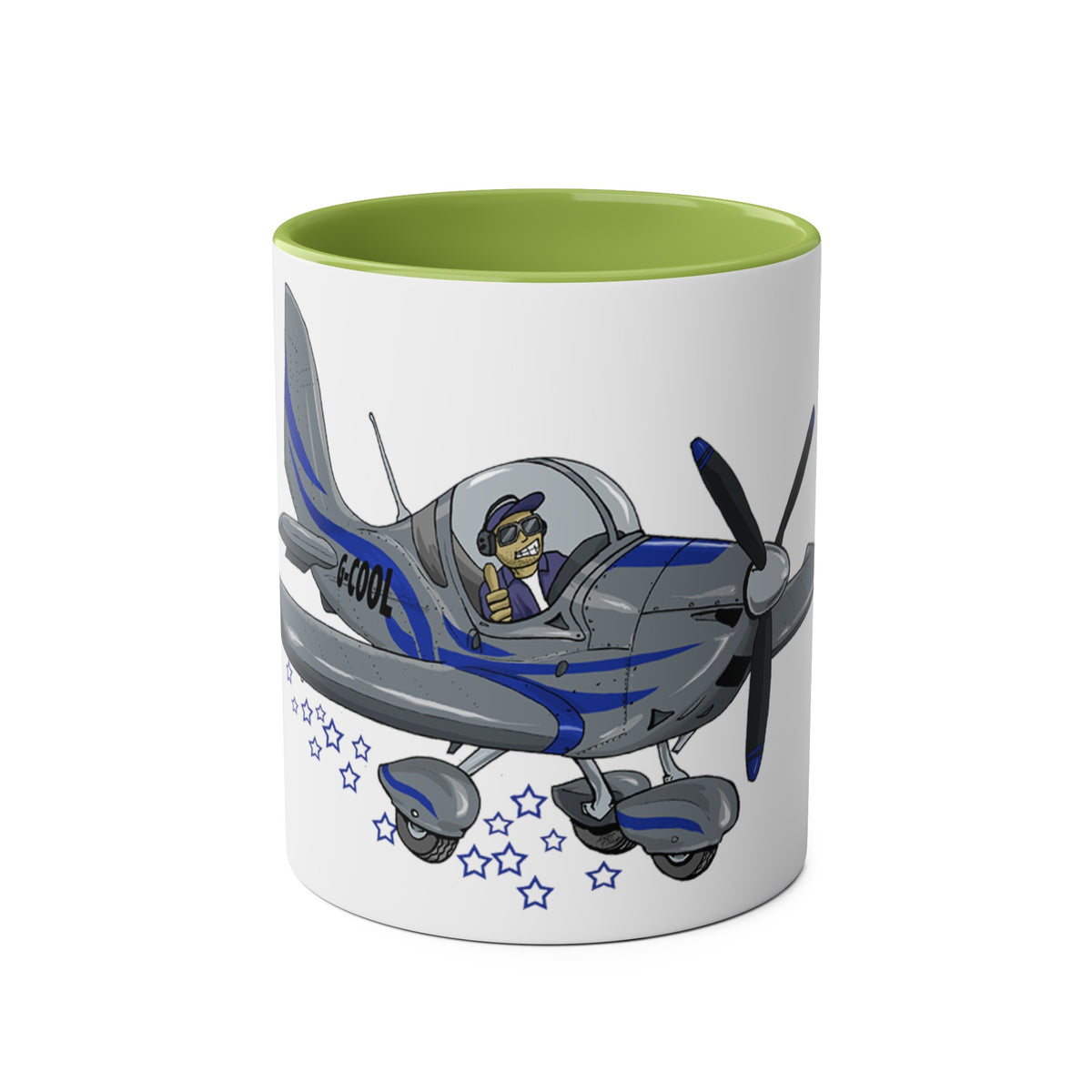 Eurostar EV97 Captain Cool Two-Tone Coffee Mugs, 11oz - Funky Aviation
