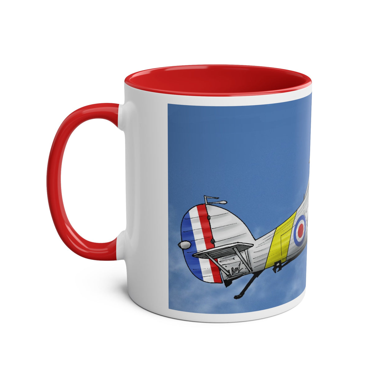 Vintage Nimrod Two-Tone Coffee Mugs, 11oz - Funky Aviation