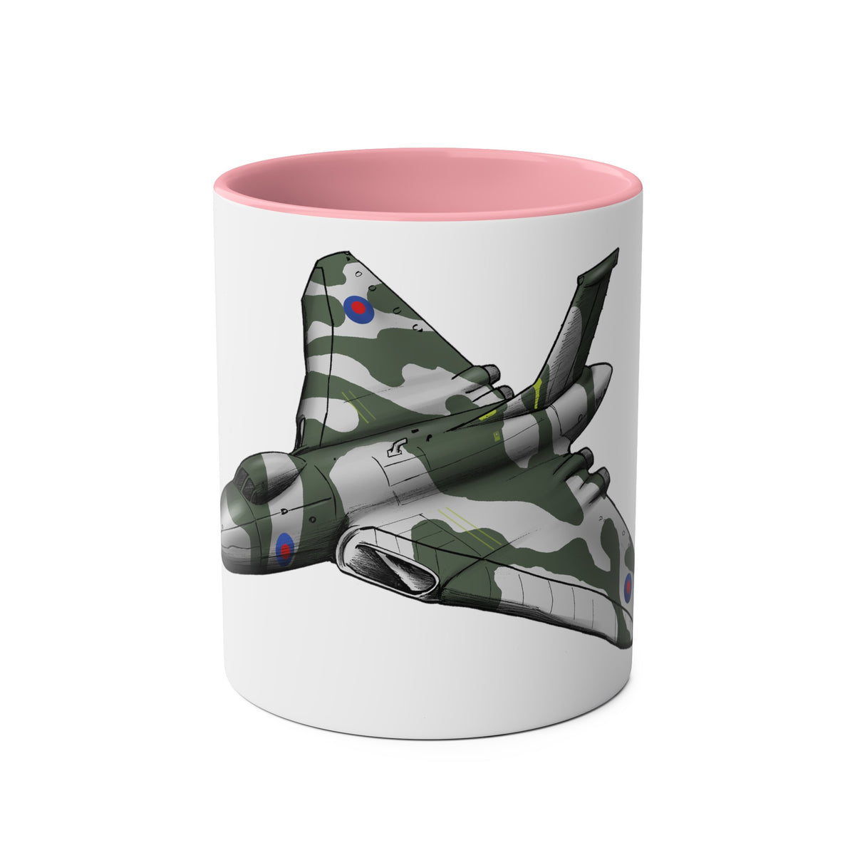 Vulcan Bomber Two-Tone Coffee Mugs, 11oz - Funky Aviation