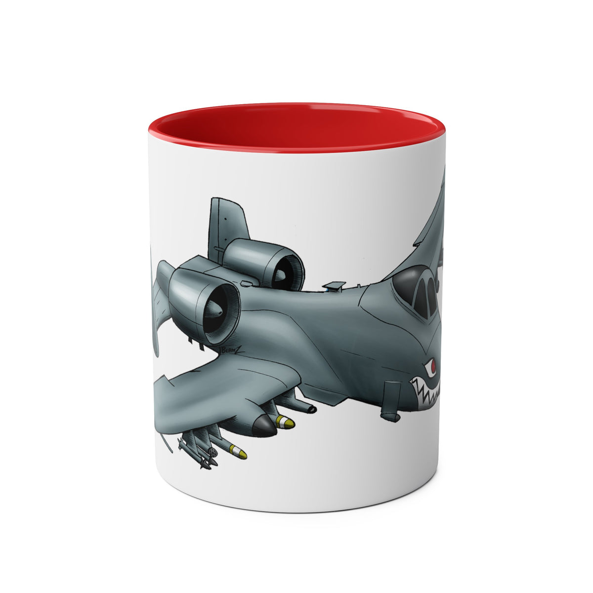 A10 Tankbuster Two-Tone Coffee Mugs, 11oz - Funky Aviation