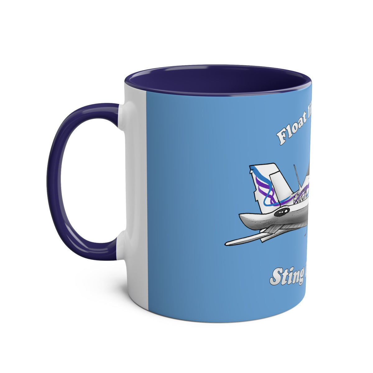 Sting Aircraft Two-Tone Coffee Mugs, 11oz - Funky Aviation