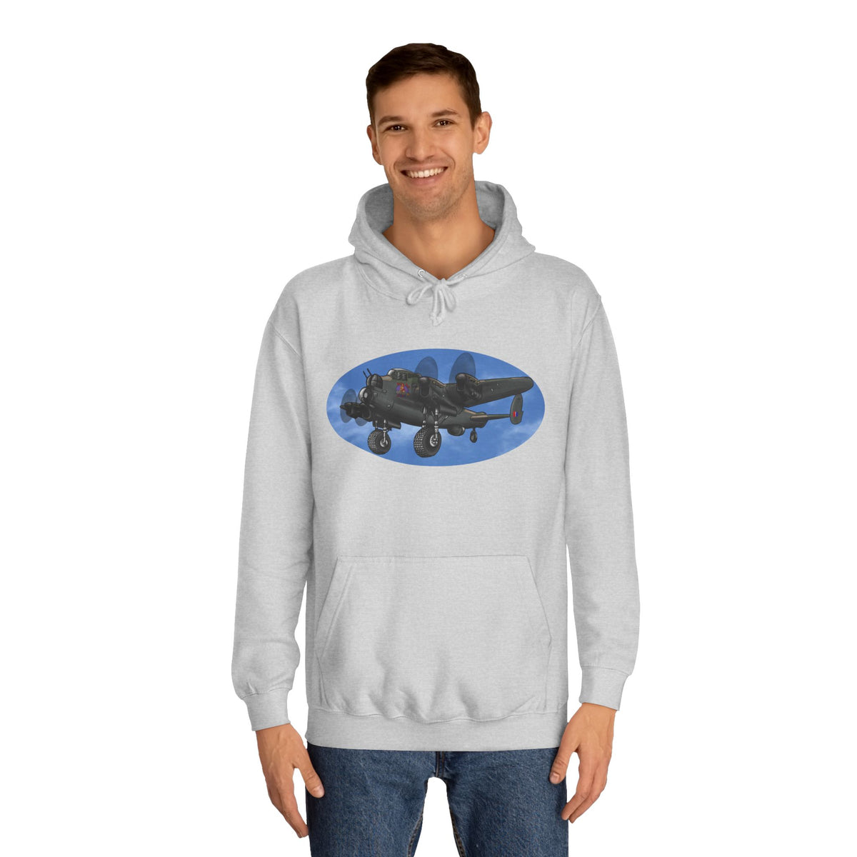 Vintage Lancaster Bomber Hoodie - Aviation Graphic Pullover