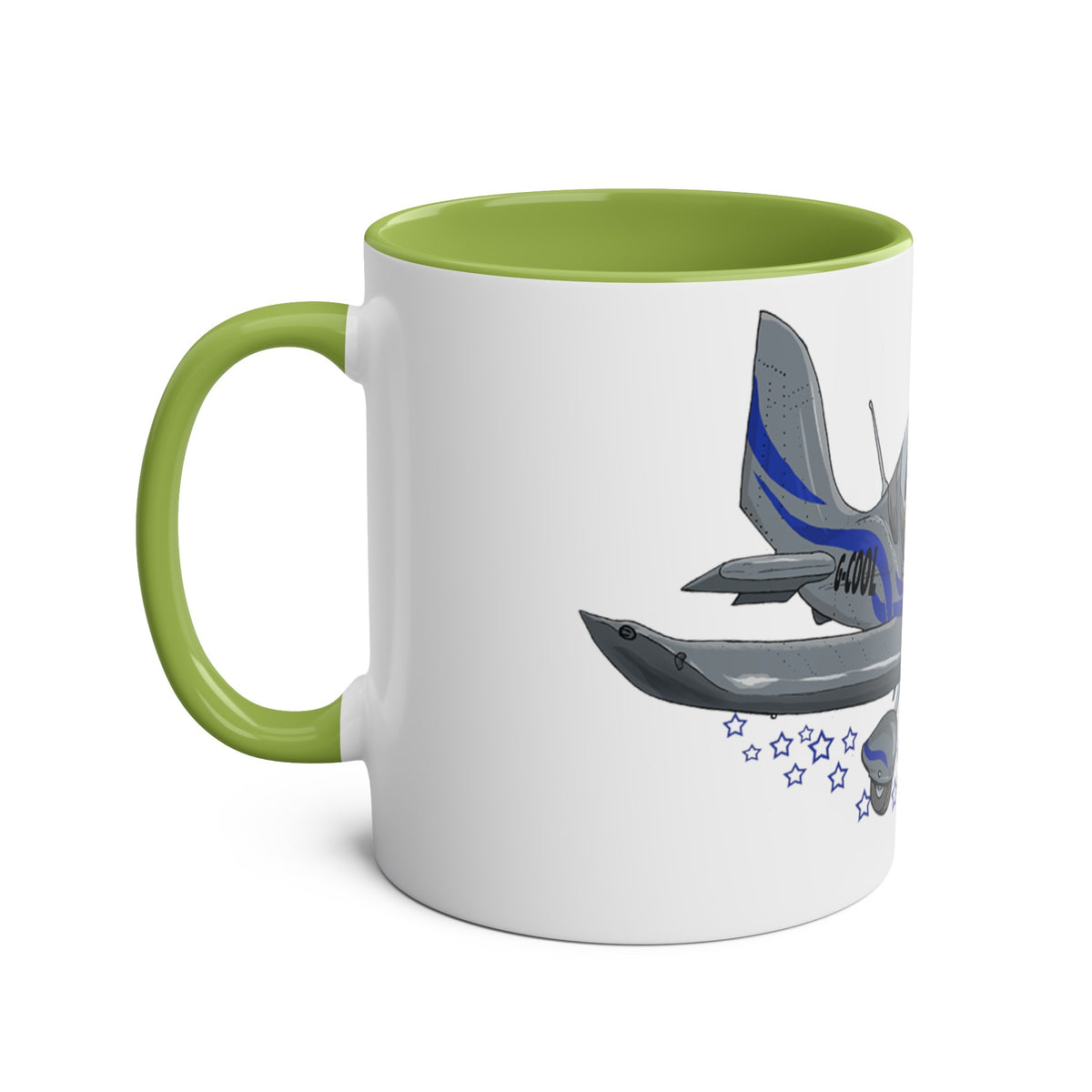 Eurostar EV97 Captain Cool Two-Tone Coffee Mugs, 11oz - Funky Aviation