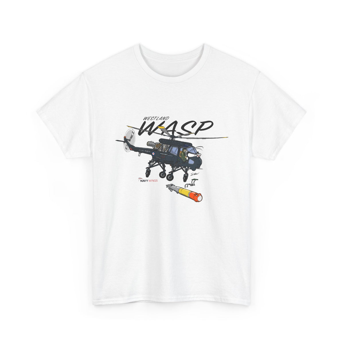 Wasp Attack Helicopter Tee — Military Aviation Graphic T-Shirt