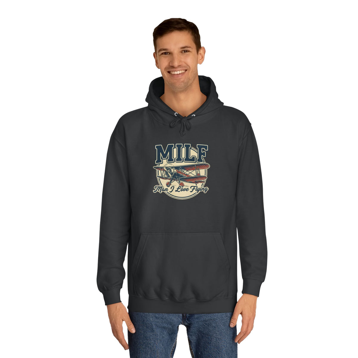 MILF Retro Flag Hoodie – Vintage Americana College Style