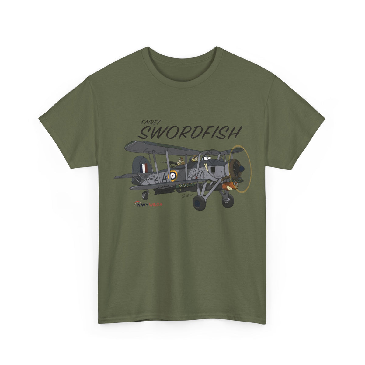 Swordfish Vintage Biplane T-Shirt — WWII Aircraft Aviation Tee