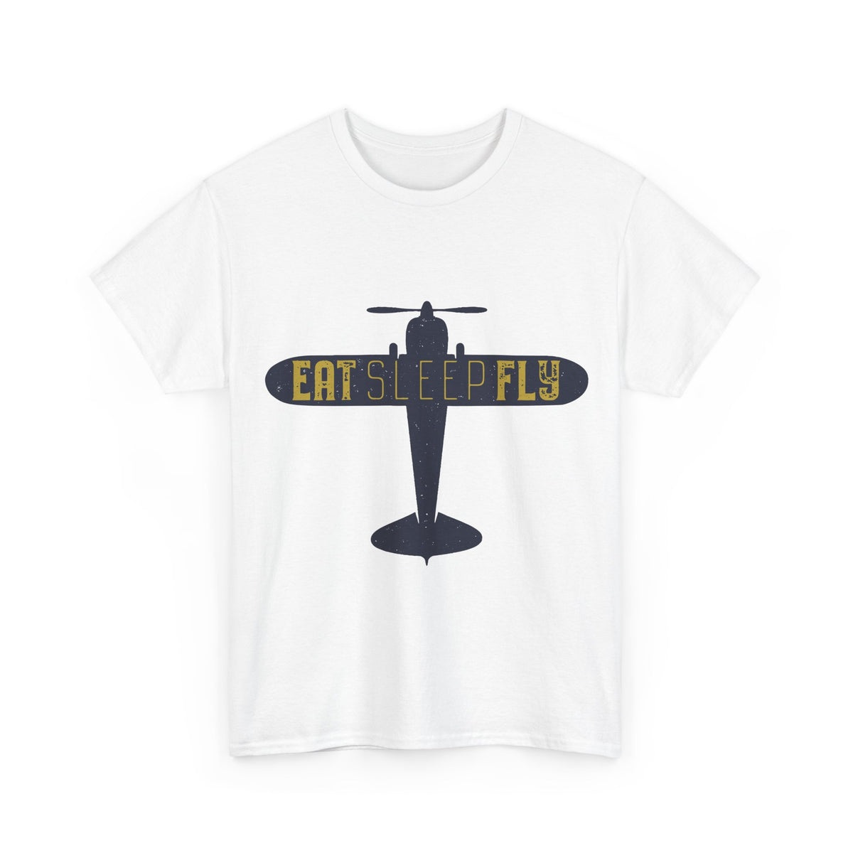 Eat Sleep Fly T-Shirt — Vintage Airplane Pilot Tee