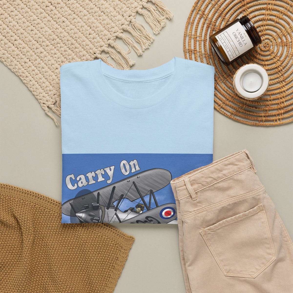 Carry On Flying Vintage Airplane T-Shirt