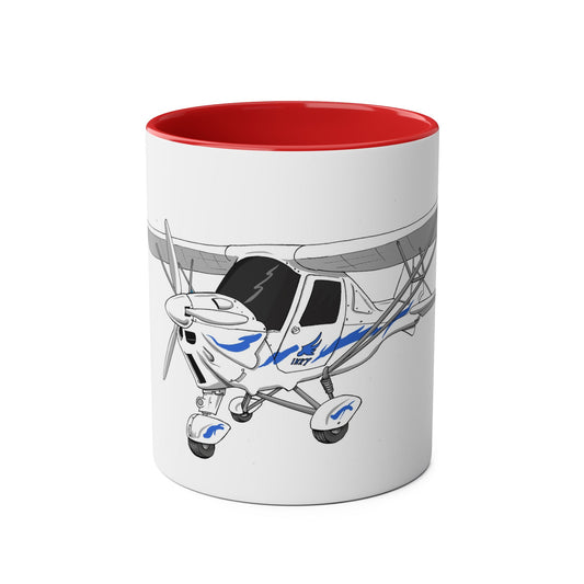 Cartoon Ikarus C42 Microlight 11oz Coffee Mug