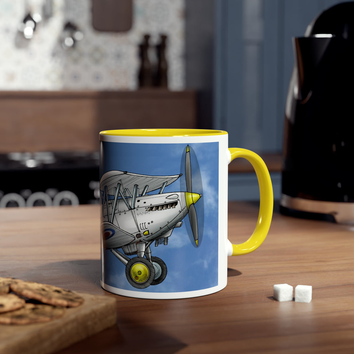 Vintage Nimrod Two-Tone Coffee Mugs, 11oz - Funky Aviation