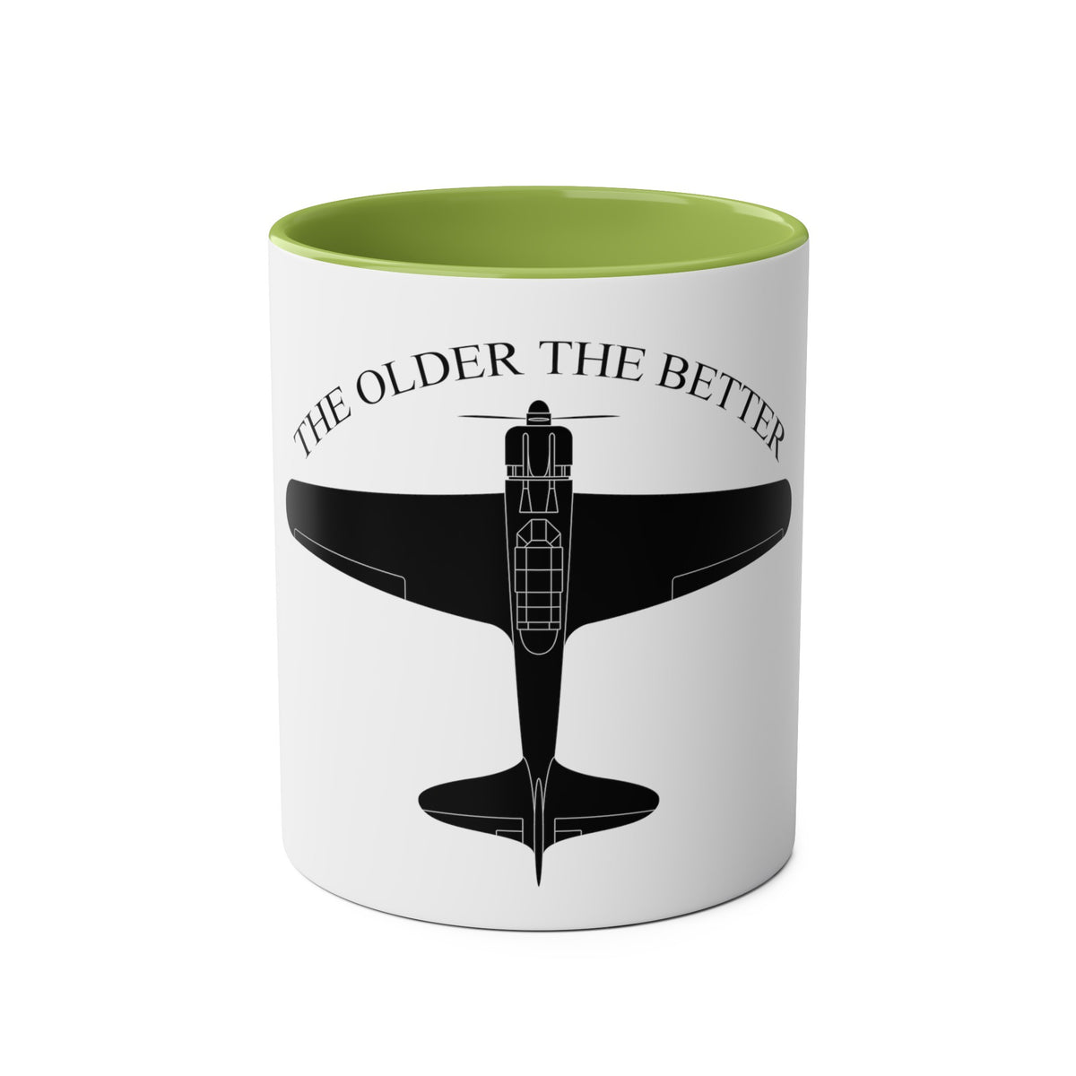 The Older the Better Two-Tone Coffee Mugs, 11oz - Funky Aviation