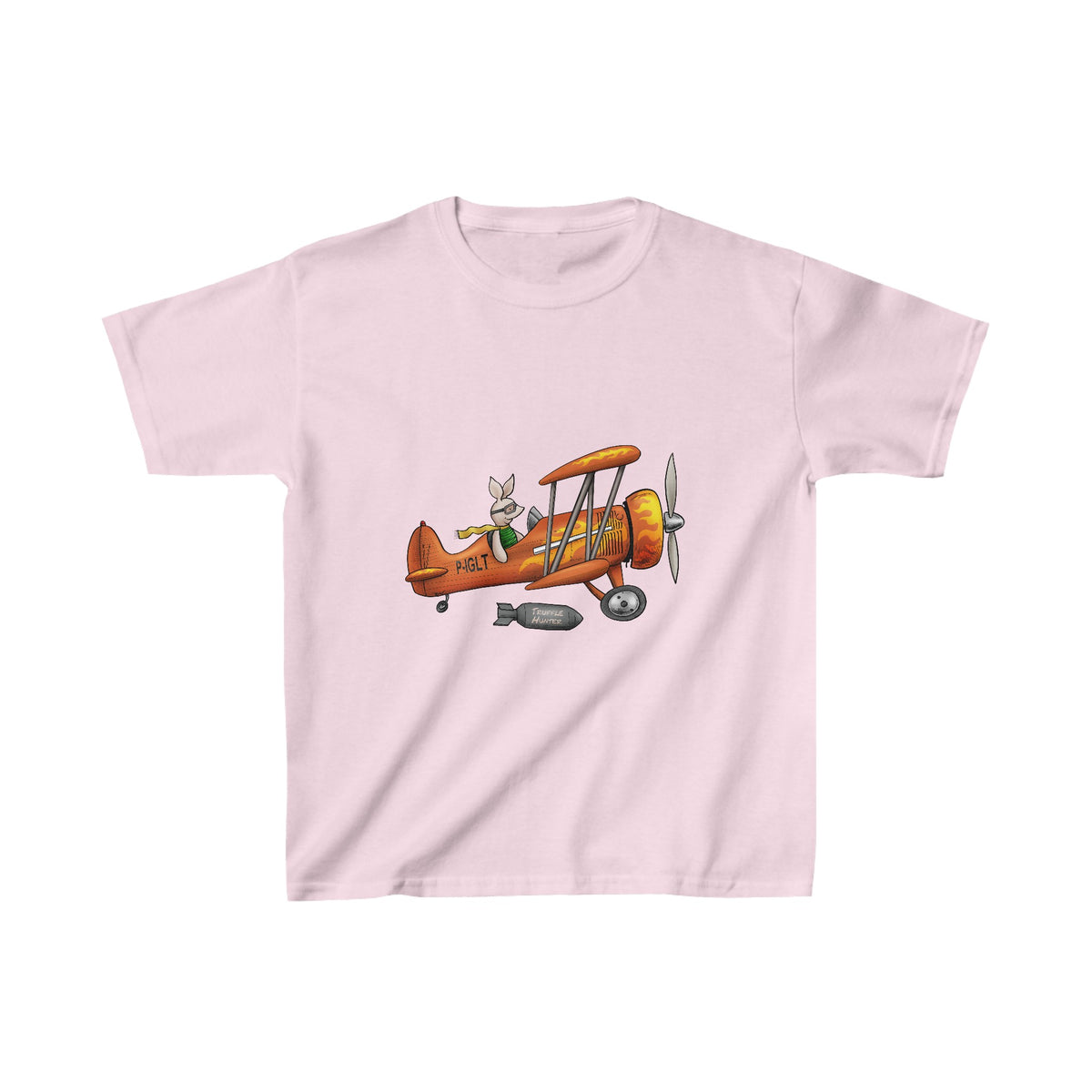 Piglet Flying - Kids Heavy Cotton™ Tee - Funky Aviation