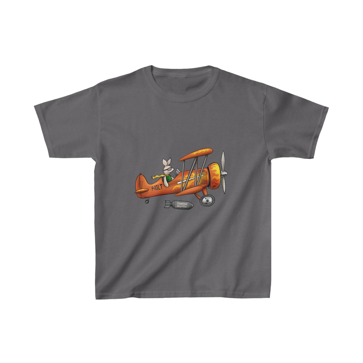 Piglet Flying - Kids Heavy Cotton™ Tee - Funky Aviation