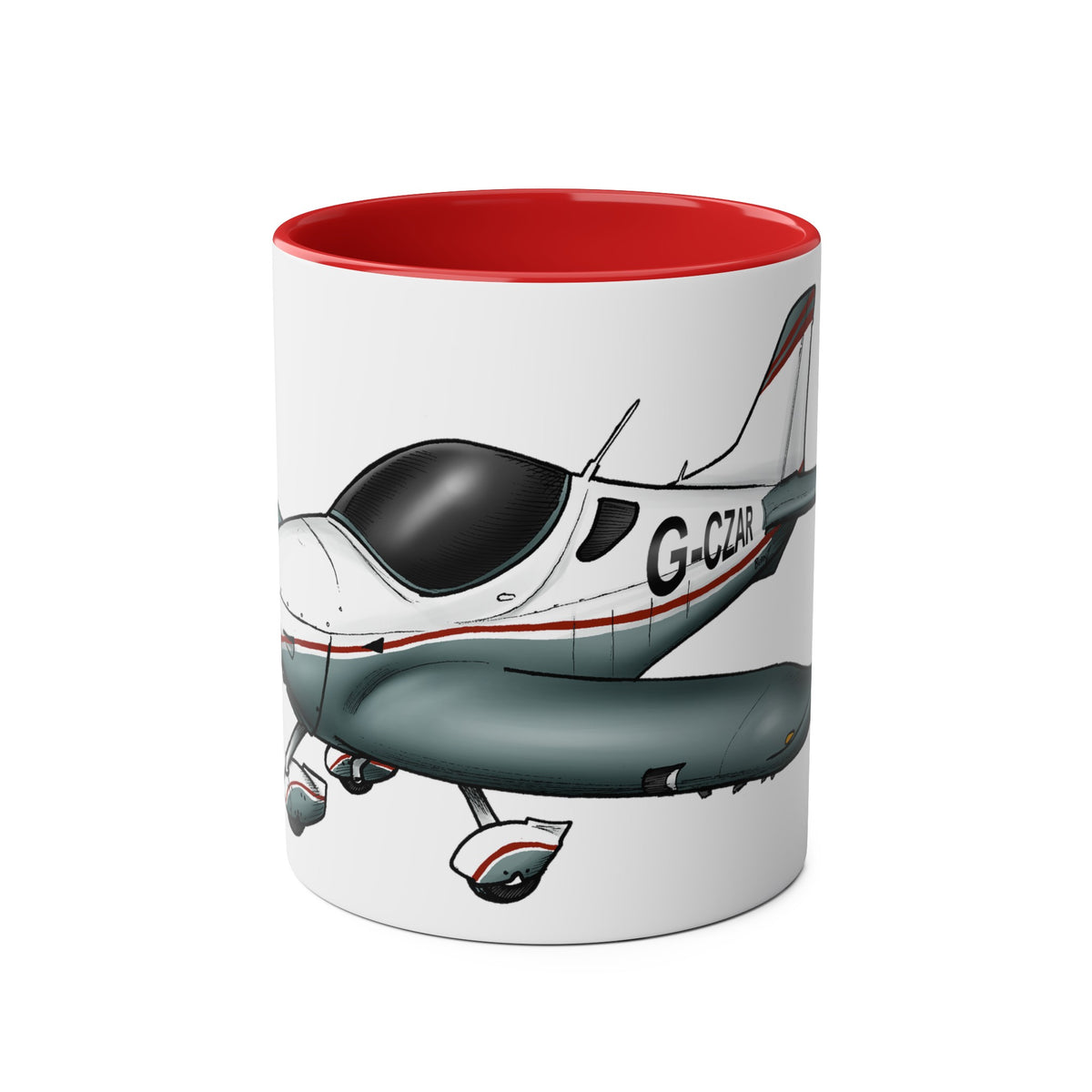 Sportcruiser Aircraft Two-Tone Coffee Mugs, 11oz - Funky Aviation