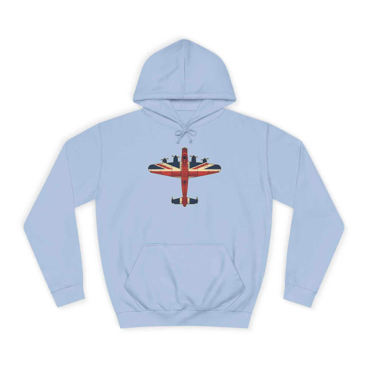 Vintage UK Flag Bomber Plane Hoodie