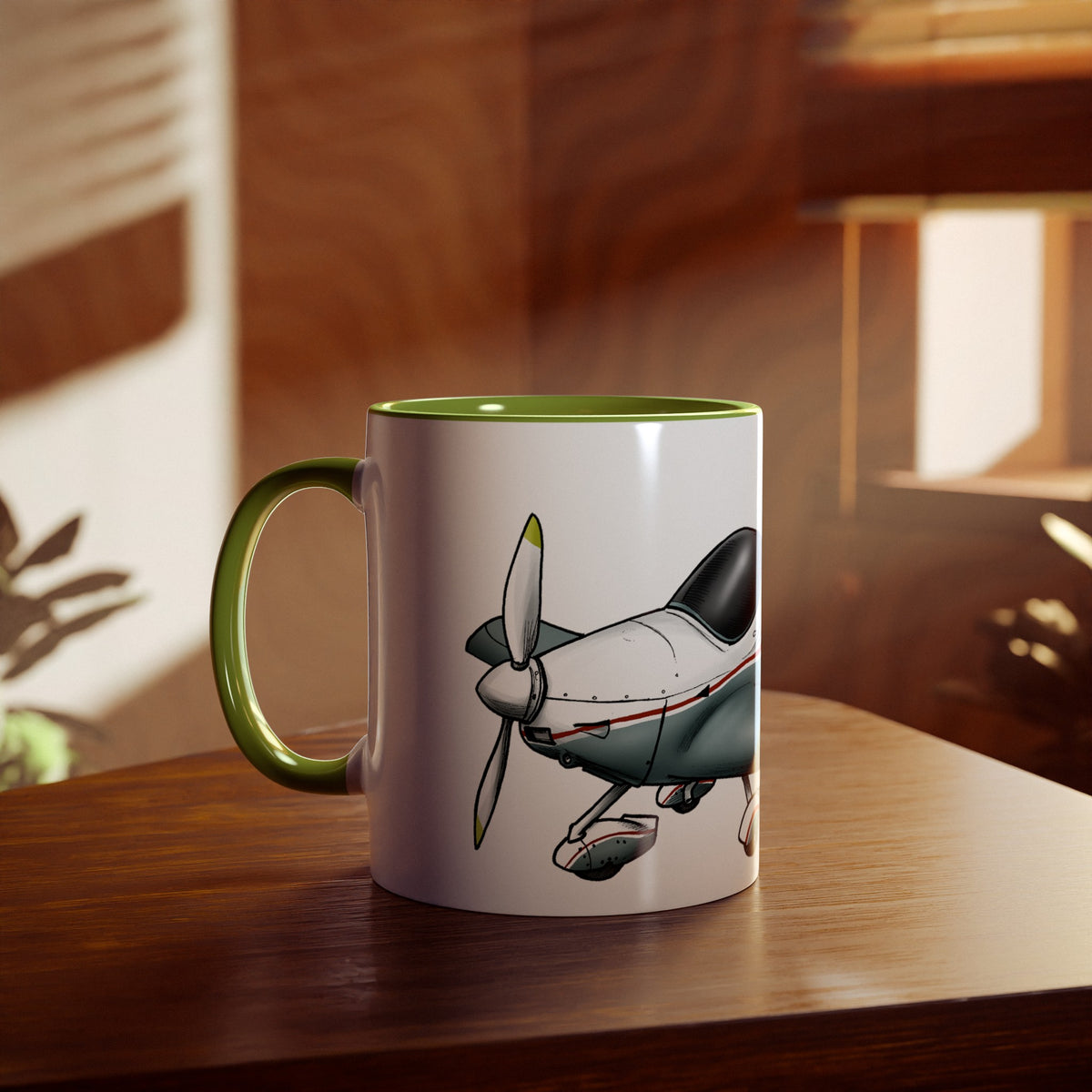 Sportcruiser Aircraft Two-Tone Coffee Mugs, 11oz - Funky Aviation