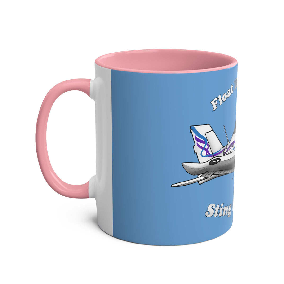 Sting Aircraft Two-Tone Coffee Mugs, 11oz - Funky Aviation