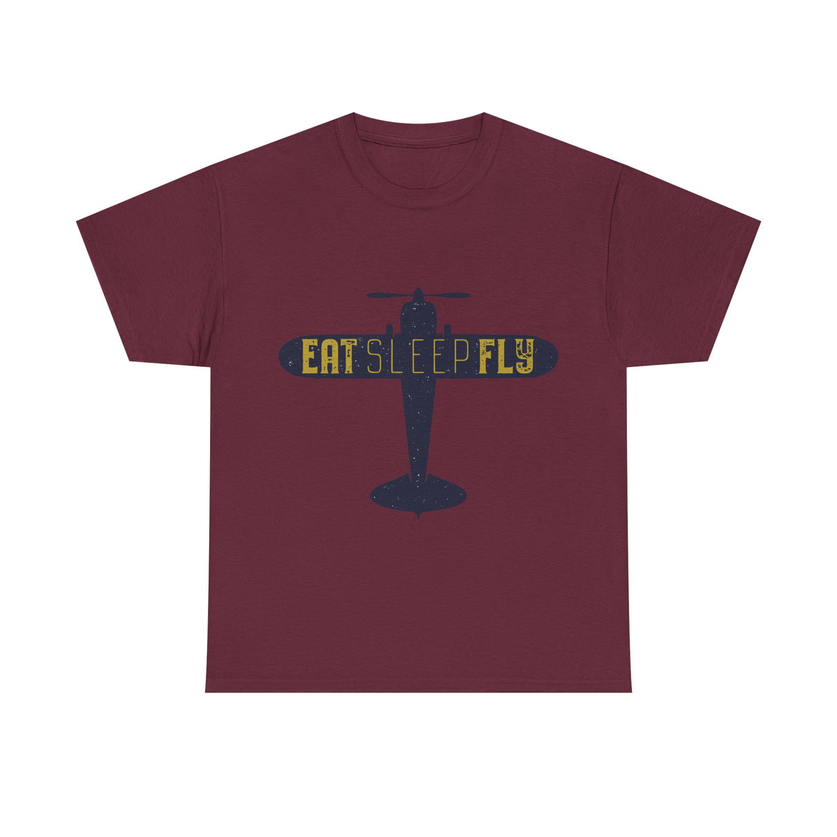 Eat Sleep Fly T-Shirt — Vintage Airplane Pilot Tee