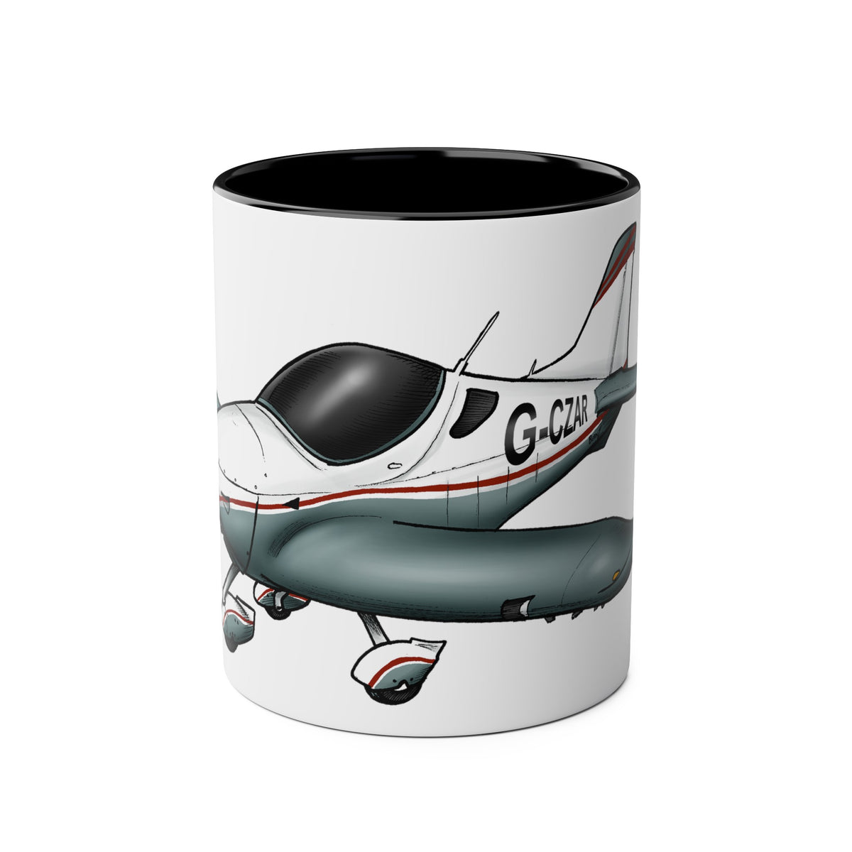 Sportcruiser Aircraft Two-Tone Coffee Mugs, 11oz - Funky Aviation