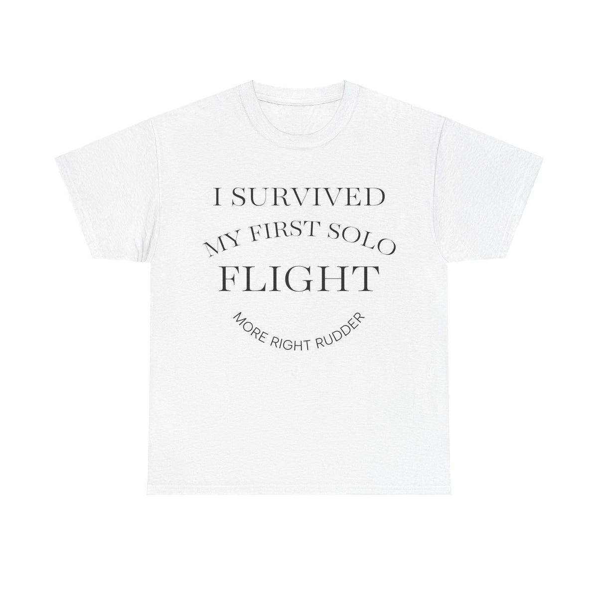 I Survived My First Solo Flight Unisex Heavy Cotton Tee