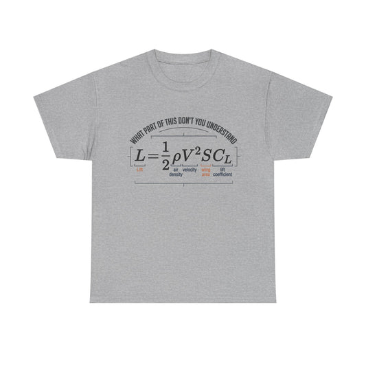 Physics Lift Formula T-Shirt – “What Part of This Don’t You Understand?” Tee