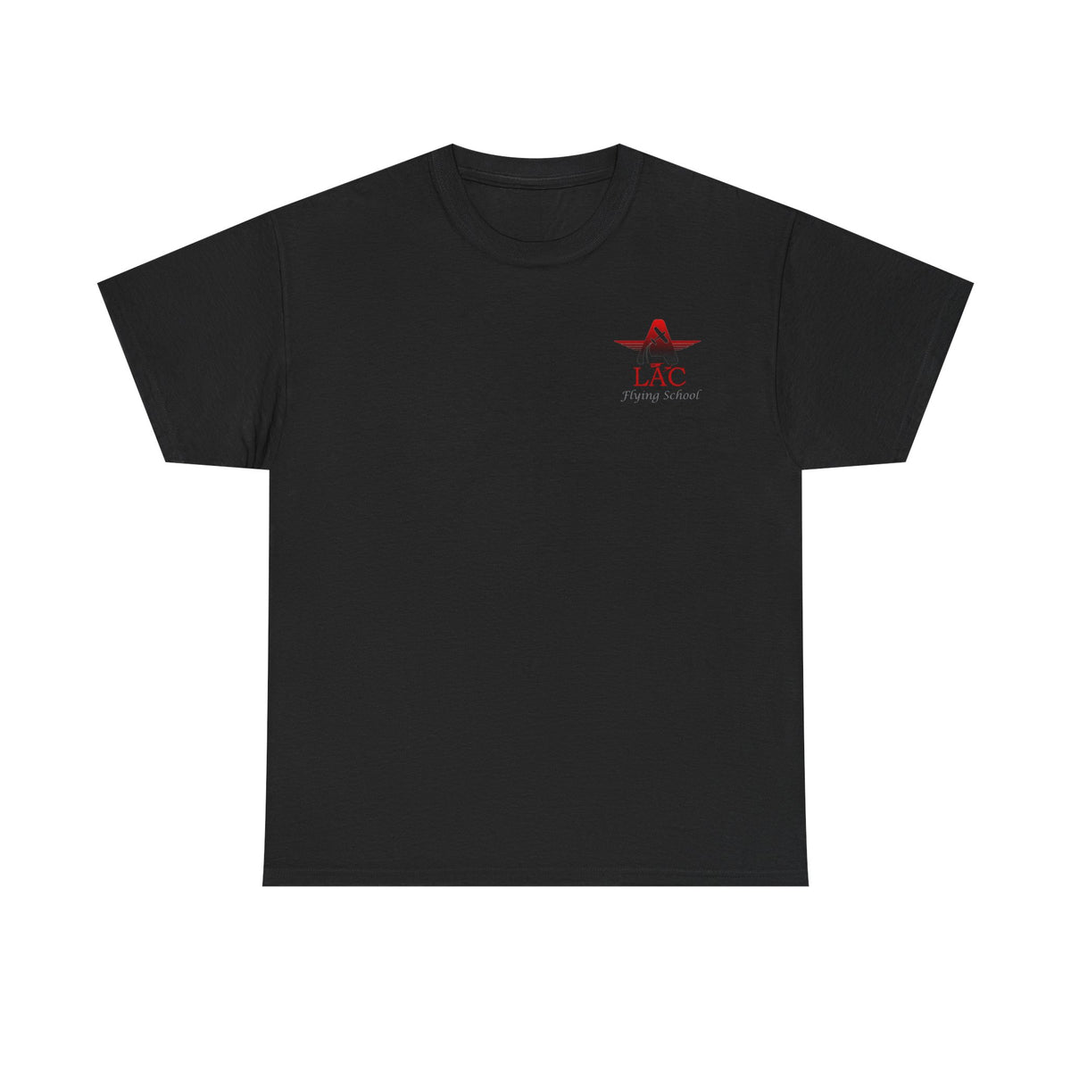 LAC Logo Minimalist Chest Tee — Small Retro Aviation Emblem T-Shirt