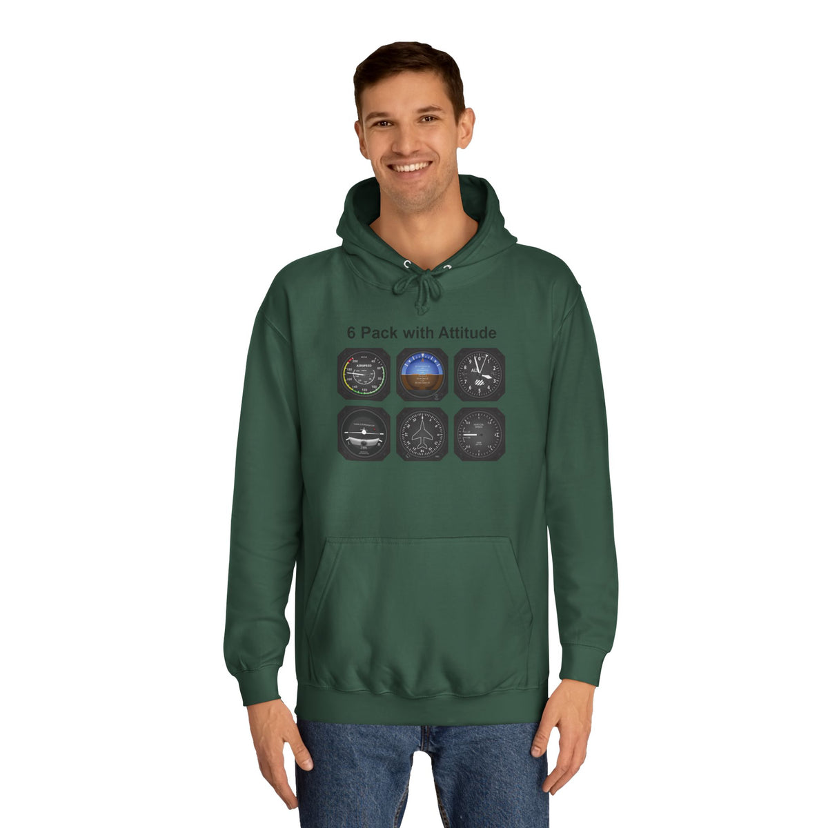 Hoodie — “6 Pack of Attitudes” College Pullover