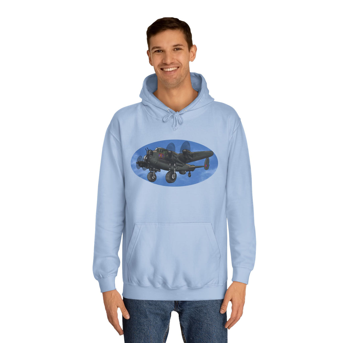 Vintage Lancaster Bomber Hoodie - Aviation Graphic Pullover