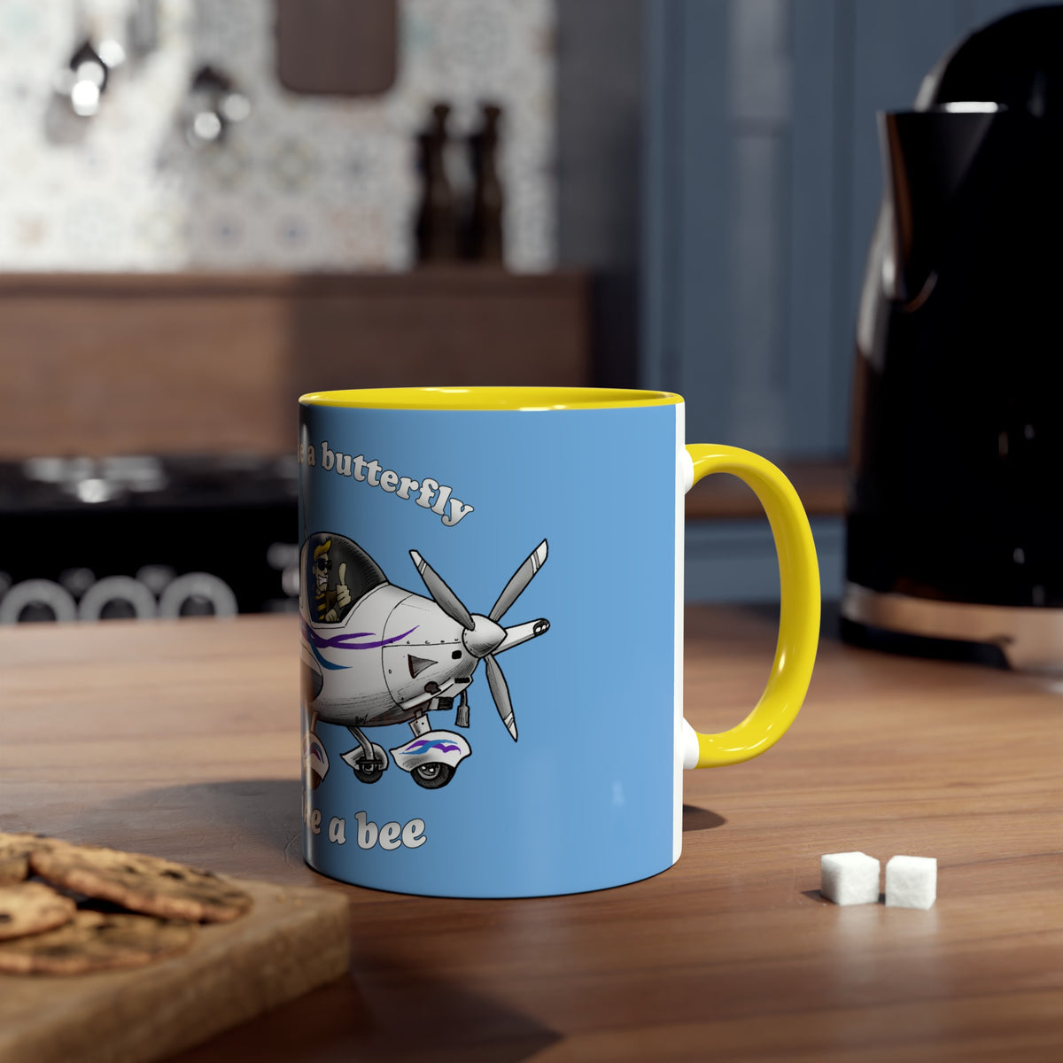 Sting Aircraft Two-Tone Coffee Mugs, 11oz - Funky Aviation