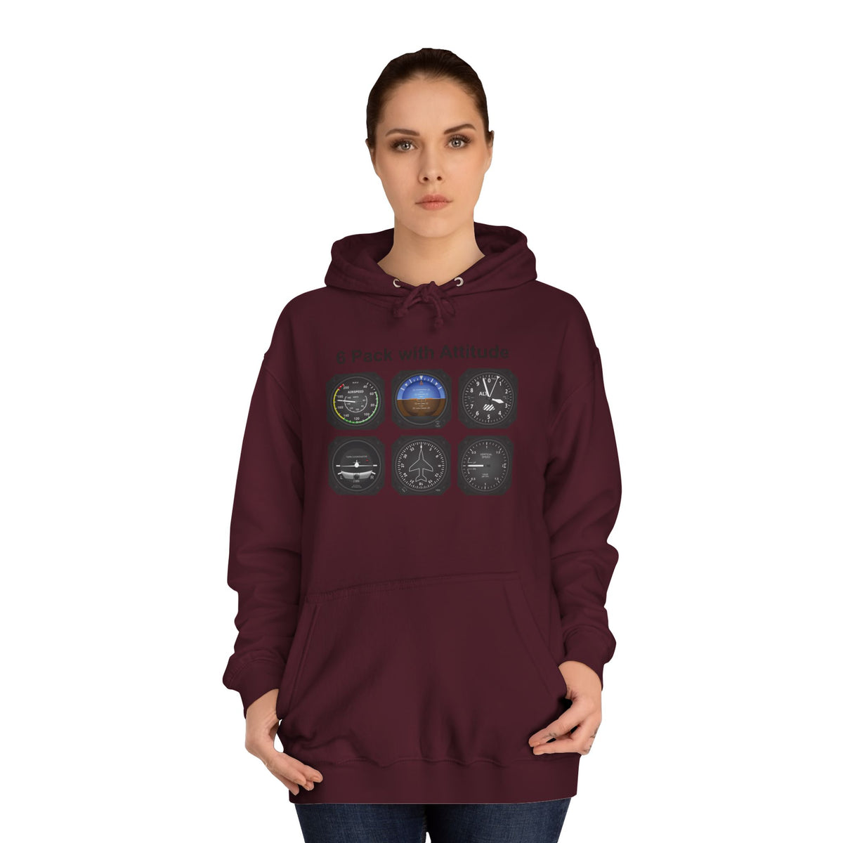 Hoodie — “6 Pack of Attitudes” College Pullover