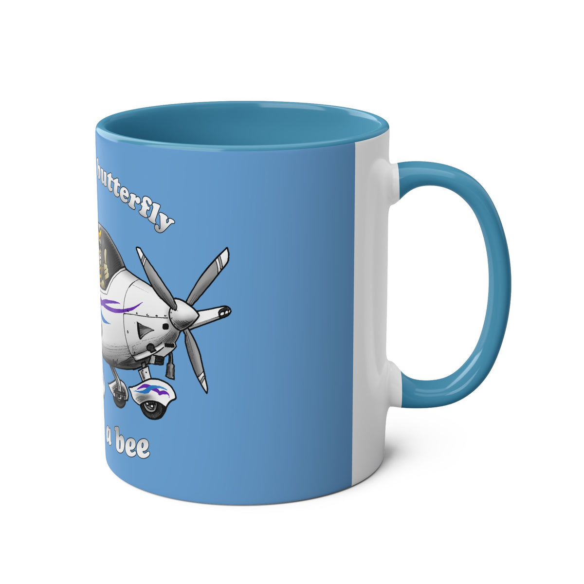 Sting Aircraft Two-Tone Coffee Mugs, 11oz - Funky Aviation