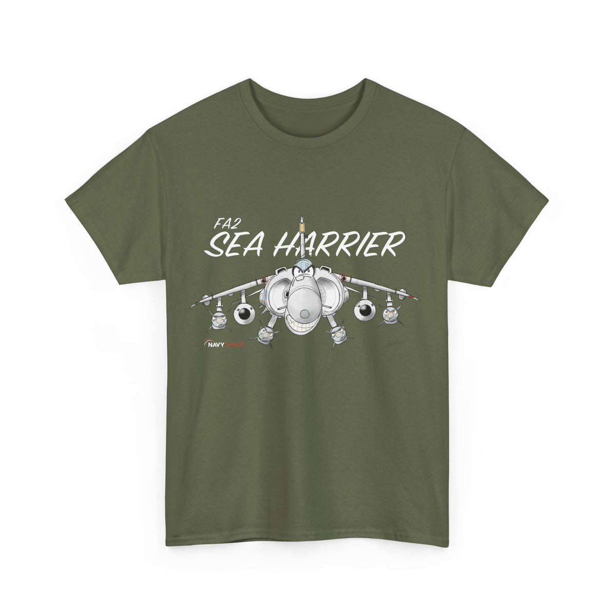 Vintage Fighter Jet Graphic Cotton T-Shirt