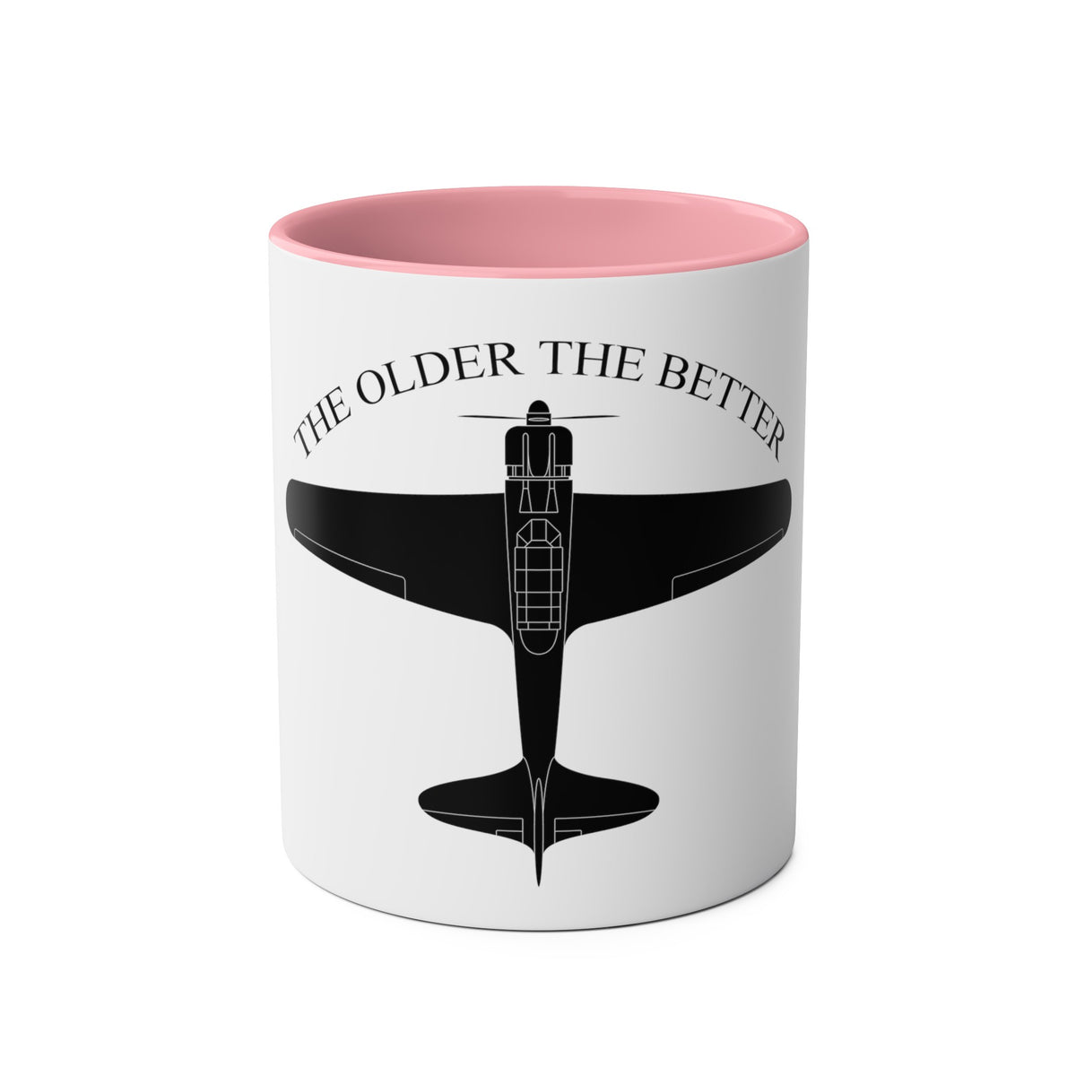 The Older the Better Two-Tone Coffee Mugs, 11oz - Funky Aviation