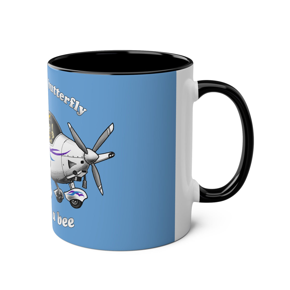 Sting Aircraft Two-Tone Coffee Mugs, 11oz - Funky Aviation