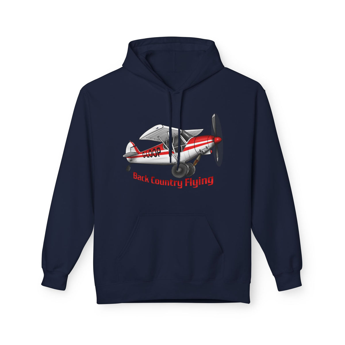Fleece Hoodie - Alaskan Bush Pilot Super Cub Design