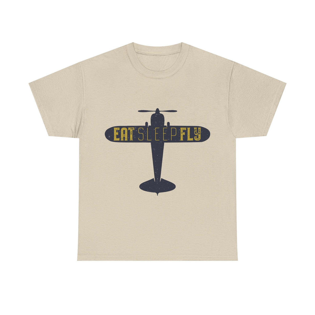 Eat Sleep Fly T-Shirt — Vintage Airplane Pilot Tee